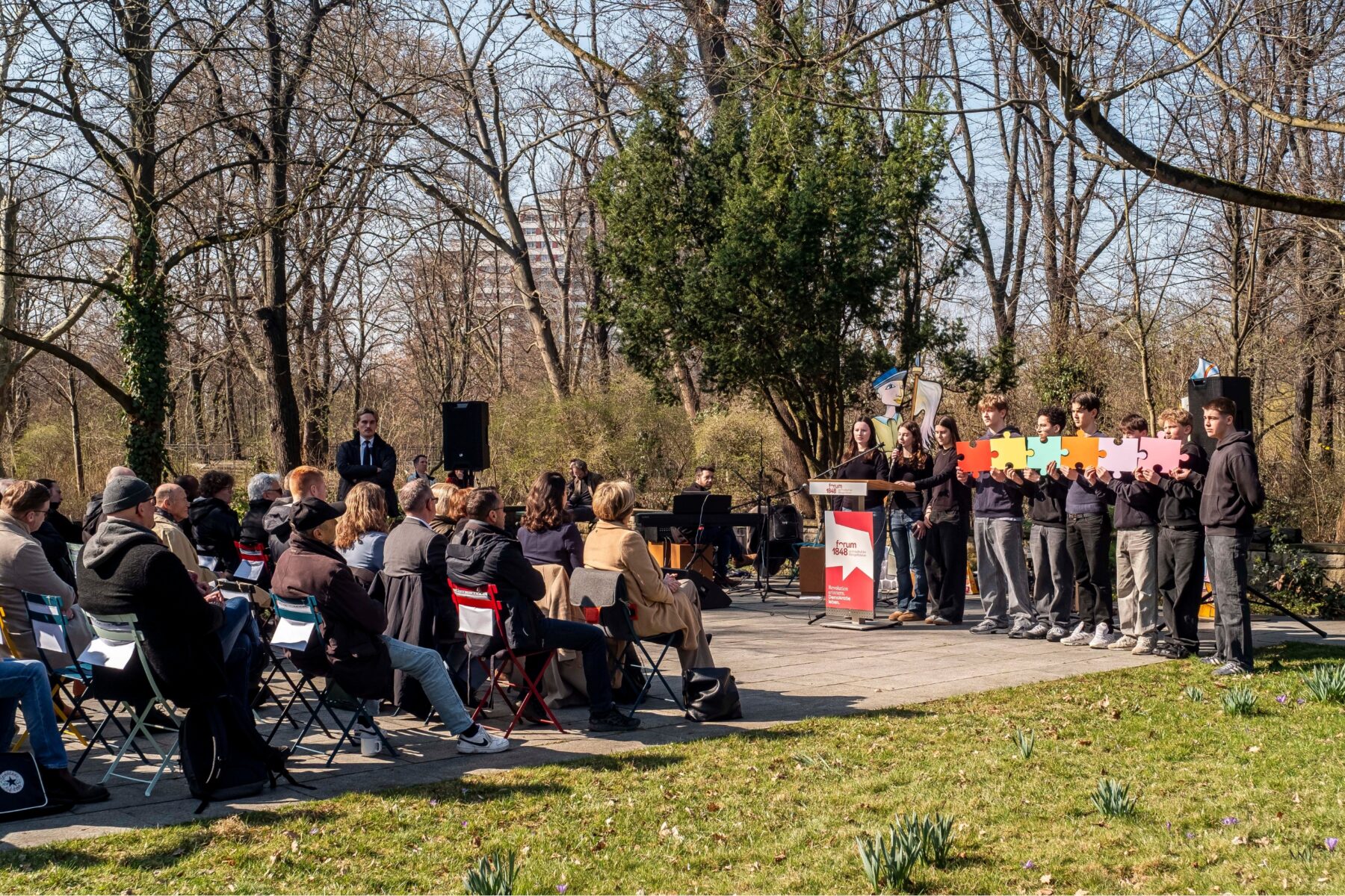 Gedenkstunde, Märzrevolution 1848, am Friedhof der Märzgefallenen, Schüler*innenbeitrag